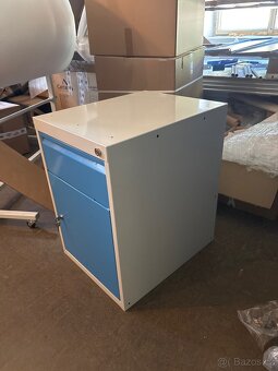 Kontajner pod dílenský stůl (skříňka +zasuvka) - kovona - 2