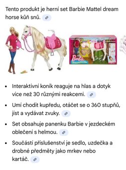 Barbie Mattel dream horse - 2