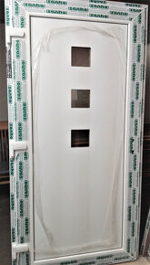DVEŘE vchodové plastové 100x210cm zlatý dub Nové - 2