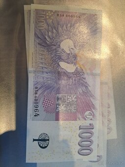 1000 kč s přítiskem - 2