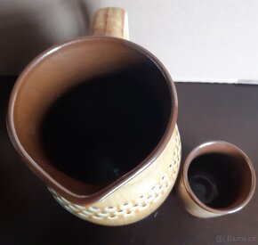 Keramický set na pivo (džbán na 1l + 6x sklenička) - 2