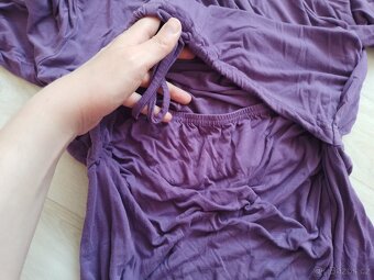 Fialové kojící tričko s dlouhým rukávem My Nursing Fashion - 2