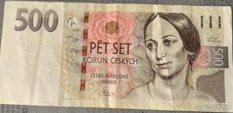 Prodám 500 korun českých 2009 série R40080115 - 2