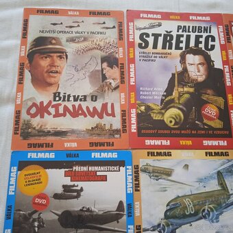DVD s leteckou a válečnou tématikou. - 2