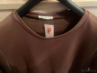 Italské nové máslenkové šaty vel. 46 a více - 2