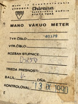 Manometr 0-250 kPa - 2