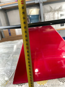 Konferenční stolek skleněný červená design 3ks - 2