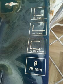 Rohová tyč na závěs do koupelny nebo balkon - 2