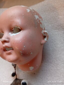 Německo - porcelanova hlava a oči panenky - 2