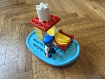 Lego Duplo Nákladní vlak + koleje, viadukt, závory - 2