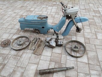 Jawa 50 pionyr, typ 20, puvodni lak holubi modr - 2