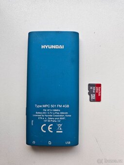 PRODÁM MP3 PŘEHRÁVAČ HYUNDAI MPC 501 FM 4GB + 32GB KARTA SAN - 2