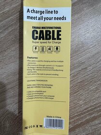 Kabel nabíjecí 3v1 USB/microUSB+Lightning+USB-C - 2