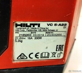 Aku vysavač HILTI VC 5-A22 - 2