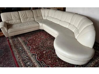 Rohová kožená sedací souprava, 3302 - 2