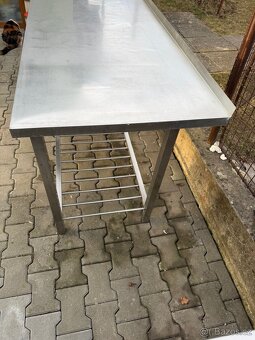 Nerezový stůl s šuplíkem - 2