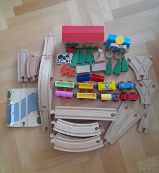Set dřevěných vláčků Woody, Ikea... - 2