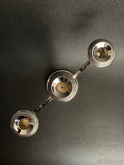 Kovový tříramenný stolní svícen 21.5 cm - 2