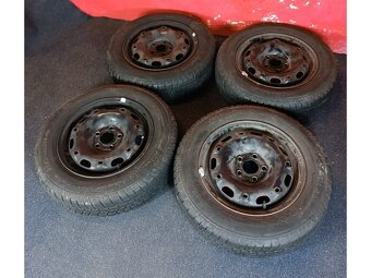 Plechové disky 5x100 R14 5Jx14H2 ET 35 se zimními pneu 165/7 - 2