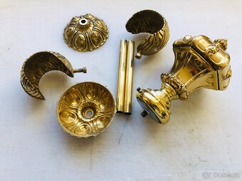 Mosazná tyč garnýž včetně dvou úchytů jedné koncovky (NP024) - 2