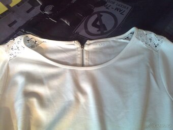 NOVÉ nádherné společenské bílé šaty s krajkou, vel. 44 - 46, - 2