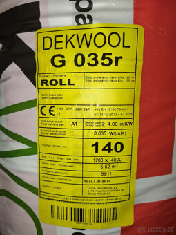 Tepelná minerální izolace DEKWOOL G 035r 140 mm - 2