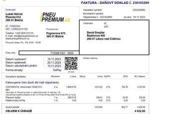 PRODAM LETNI CONTINENTAL UltraContact 195/60 R15 88H - 2