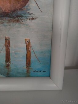 OBRAZ RUČNĚ MALOVANÝ , 45×55 cm r.2000 - 2