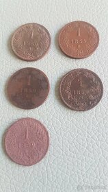 Sada mincí 1 krejcar 1858, 1859, 1861 - 2