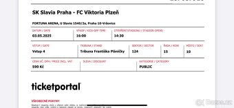 Vstupenky futbal Slávia Praha - Viktória Plzeň - 2