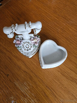 Porcelánová dózička telefon - 2