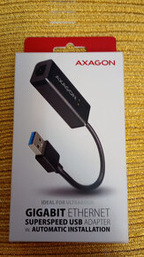 Síťová karta/adaptér AXAGON ADE-SR: USB 3.0/RJ-45 - 2