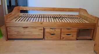 Postel 90×200 cm s úložným prostorem - 2