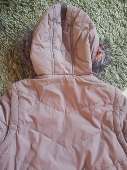 Hnědá zimní bunda vel.134/140 (vesta 2v1) - 2