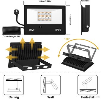 40W RGB LED světlomet - 2