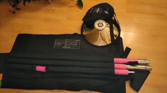 Růžová X pole tyč - 2