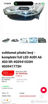 Originální LED Matrix Facelift světlomet Audi A6 C7 - 2