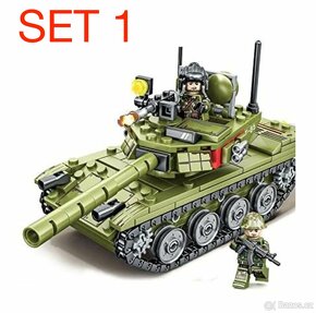Rôzne tanky + postavičky - typ lego - nové, nehrané - 2