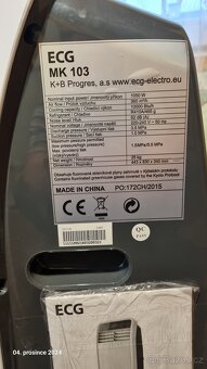 PŘENOSNÁ KLIMATIZACE zn.ECG MK 103 - 2