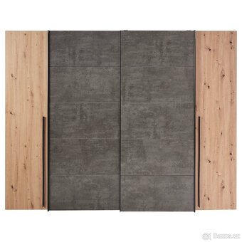Nova Šatní skříň ARAGON - dub artisan, beton 270x210x61 - 2