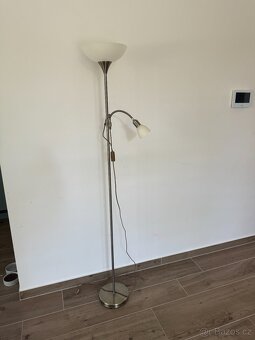 Dvojitá mosazná stojací lampa - 2