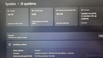 Herní notebook HP OMEN 17 - RTX 2070 SUPER - 2