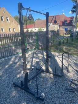 Domácí posilovna - Klec, kladka, lavička, dipy - 2
