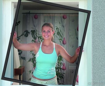 Okenní síť proti hmyzu - hliník + 2ks alarmu - 2