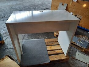Stůl, barový stůl, bílý lakovaný konferenční stůl - 2