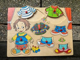Dřevěné puzzle oblečení - 2
