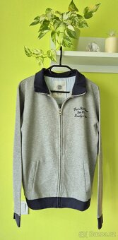 Šedá mikina za zip Fred Mello - 2