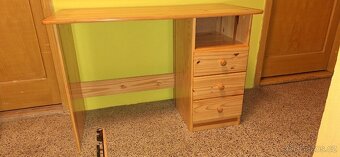 Dřevěný psací stůl - 2