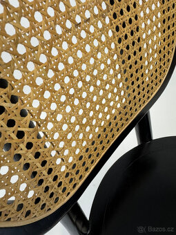 21x zánovní židle s ratanovým opěradlem - masivní dřevo - 2