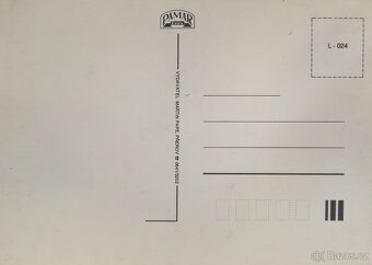 Pohlednice - malba milenci a holubice - 2